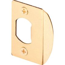 Prime-Line 2.25 in. H X 1-5/8 in. L Brass-Plated Steel Latch Strike Plate - $6.95
