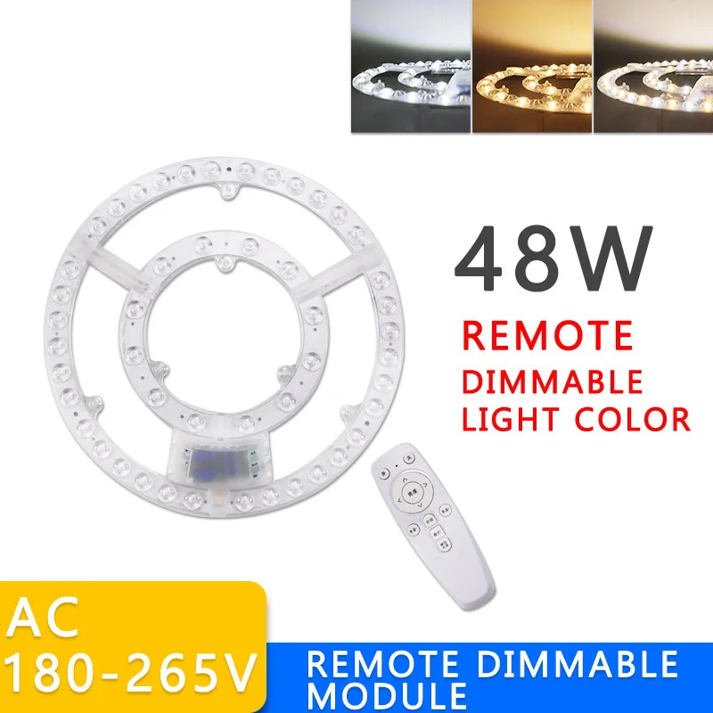 18W 24W 48W 72W 100W Led Ceiling Lamp Led Light d Remote Control Dimmable LED Ri - £137.24 GBP
