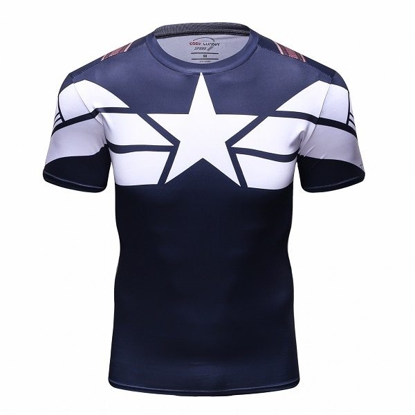 T-shirt Superhero 3D printing Men Civil War T Compression T Shirts Marvel Avenge - £14.43 GBP