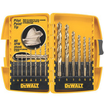 DeWalt DW1169 14PC Pilot Point® Drill Bit Set No Spin Shank w/ Carrying ... - $35.95