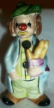 Charming Miniature Clown By Enesco Carrying French Bread - $4.00