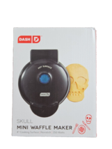 DASH Electric 350W Skull Black 4&quot; Mini Waffle Maker Non Stick - £10.03 GBP