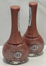 2 Maybelline Fast Gel Nail Lacquer Polish - 170 Nude Flush - 0.47 oz - £19.13 GBP