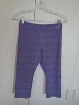 Avia Girls Purple Cropped PANTS-XL(14/16)-BLACK Geometric PATTERN-POLY/SPANDEX - £3.98 GBP