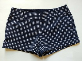 The Limited Shorts Womens Size 8 Navy Blue White Polka Dot Cuffed - £13.95 GBP