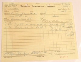 Vintage Phillips Petroleum Company Invoice March 6 1966 ephemera - £6.96 GBP