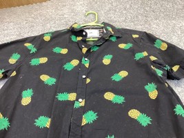 Denim &amp; Flower Ricky Singh  All Over Pineapple Print Black Short sleeve Large - £9.35 GBP