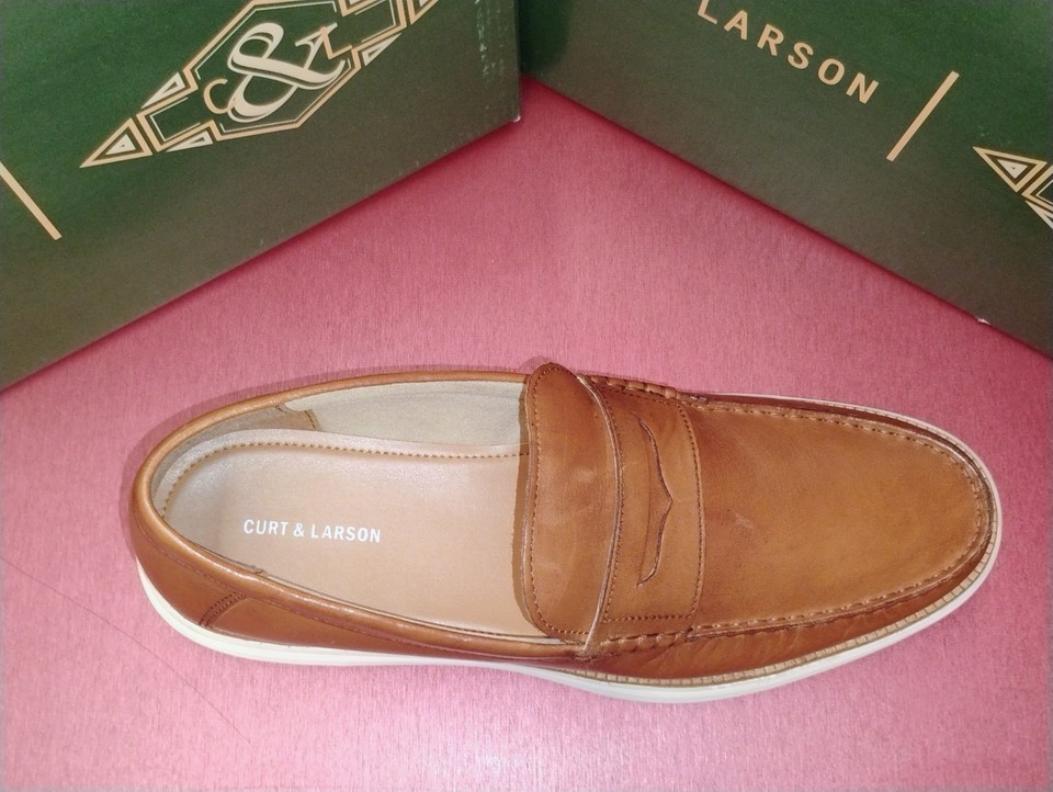 Curt And Larson Mens # 11 Jaywick 77178 Brown Leather Derby Dress Shoes New /Box Item image 6