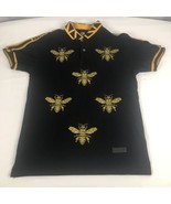 Mens Damati Los Angeles Black And Yellow With Bees  Polo Shirt Meduim. - $355.22 MXN
