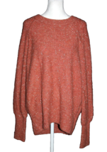 LC Lauren Conrad Brick Clay Metallic Sparkle Sweater Women&#39;s Size Large L - £14.09 GBP