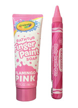 Crayola Bathtub Finger Paint Soap Flamingo Pink 3oz &amp; Body Wash Pen 1.9oz Set  - £10.27 GBP