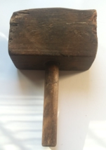 Antique Wood Mallet Block Head Hammer Rustic Primitive Farmhouse Decor - $29.69