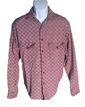 The Territory Ahead Men&#39;s Long Sleeve Button Down Cotton Shirt Red Medium - £11.42 GBP