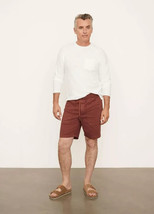 Vince Men&#39;s Garment Dye Canvas Shorts in Dk Burnt Fig-Size Large - $99.94