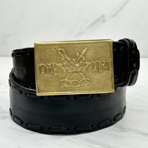 DKNY Vintage Black Genuine Leather Laced Western Style Belt Size Small S... - £38.83 GBP
