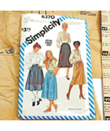 Vintage Simplicity 6370 Sewing Pattern Skirt with Pockets 1983 - £3.10 GBP