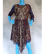 Bar III Front Row Purple Lace Party Dress L 14 16 Cocktail Metallic Fit ... - $13.57 CAD