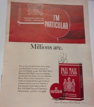 Pall Mall Famous Cigarettes I’m Particular Millions Are Magazine Print Ad 1959 - £6.38 GBP