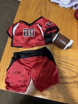 Build A Bear American Football Outfit Red Black White Jersey Pants 00 - $11.83
