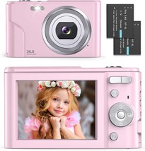 Digital Camera 1080P 36Mp Kids Camera Compact Point And Shoot,, 2 Batteries. - £37.38 GBP