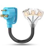 Nema Tt-30P Male To 3X 5-15R/5-20R T-Blade Household Outlet Female With Led - $742.35 MXN