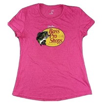 Bass Pro Shops Women&#39;s Small T-Shirt Outdoor Short Sleeve Pink Johnny Morris Tee - £11.74 GBP