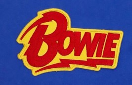 &quot; BOWIE &quot; - DAVID BOWIE IRON-ON / SEW-ON EMBROIDERED PATCH 4 &quot;X 2 1/2&quot; - $6.49