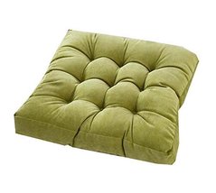 21-Inch Square Floor Pillow Tufted Support Padded Boosted Cushion, Green - $40.45