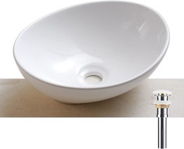 Superb Ceramic Vessel Sink, Vanity Sink, Above-Counter White Countertop,... - £57.25 GBP