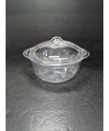Princess House Heritage Floral Etched Glass Covered Casserole Dish 2.5 Qt - $838.62 MXN