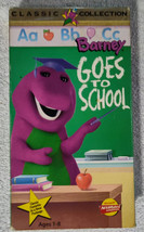 Barney’s Classic Collection Goes To School VHS Video Tape RARE White Tap... - £9.91 GBP