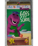 Barney’s Classic Collection Goes To School VHS Video Tape RARE White Tap... - $9.40