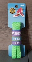 Fashion Gear 45&#39;&#39; Fashion Flat Shoelace Neon Color Green 1 Pair Sneakers - €5,08 EUR