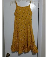 Girls Rule Yellow With Multicolor Floral Print Polyester Blend Sun dress 12 - $246.34 MXN