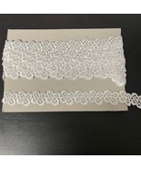 Austrian Lace Embroidery Trim Wedding Dress Fabric Floral Off White Crea... - £31.26 GBP