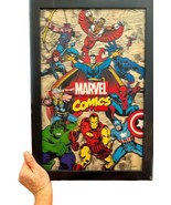 Marvel Comics 3D Framed Picture - Hulk Iron Man Spider Man Captain America - $15.00