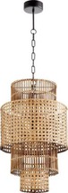 Pendant Light CYAN DESIGN WICKHAM 1-Light Bamboo Iron Rattan Medium E26 ... - £572.14 GBP