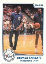 Sedale Threatt Philadelphia 76ers NBA Basketball Card #10 Star Co 1983-84 EXC - £3.96 GBP