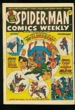 SPIDER-MAN Comics Weekly #24 1973-STEVE DITKO-JACK KIRBY-BRITISH-CLAWS Of Cat Fn - £39.77 GBP