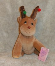 New Enesco Precious Moments Tender Tails Reindeer Plush Bean Bag 7&quot; Lgth Stuffed - $10.89