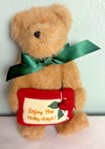 1988-2005 Boyd&#39;s Bears Enjoy the Holly Days Bear 8.5&quot; Jointed - $12.10