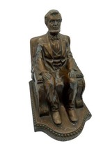 Abraham Lincoln 1924 Decorative Art Statue Antique Cast Metal Bronze President - £37.92 GBP