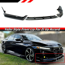 BRAND NEW 3PCS 2021-2022 Honda Accord Yofer Glossy Black Front Bumper Lip Splitt - $165.00