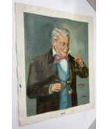 G. Crionos Vintage 19th Century Chemist Pharmacist 15 x 19&quot; Painting On ... - $109.88 CAD