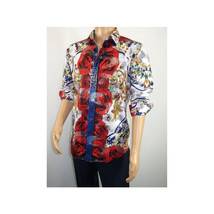Men's Sports Shirt By Barocco Fashion Printed Long Sleeves Soft Feel EFS78 Multi image 10