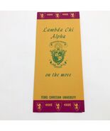 Lambda Chi Alpha On The Move Brochure Texas Christian University - €12,65 EUR