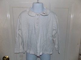 Bella Bliss White Peter Pan Collar Long Sleeve Shirt Size 5 Girl&#39;s EUC - £10.91 GBP