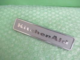 KitchenAid OEM ~ 5&quot; x 1&quot; Metal Emblem Logo Badge Nameplate Trim Gray - $18.58