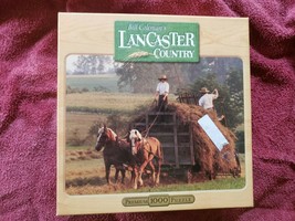 NIB SEALED Hasbro 1000 Piece Puzzle Lancaster County Amish While the Sun... - $14.85