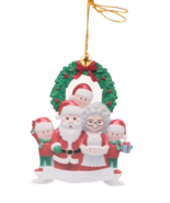 Personalized Christmas Family Ornament Family of 5 Santa Theme - $11.77 CAD